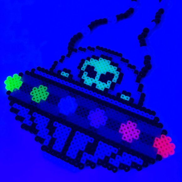 LASR Astro Rave Invasion Kandi Necklace - Picture 2 of 4